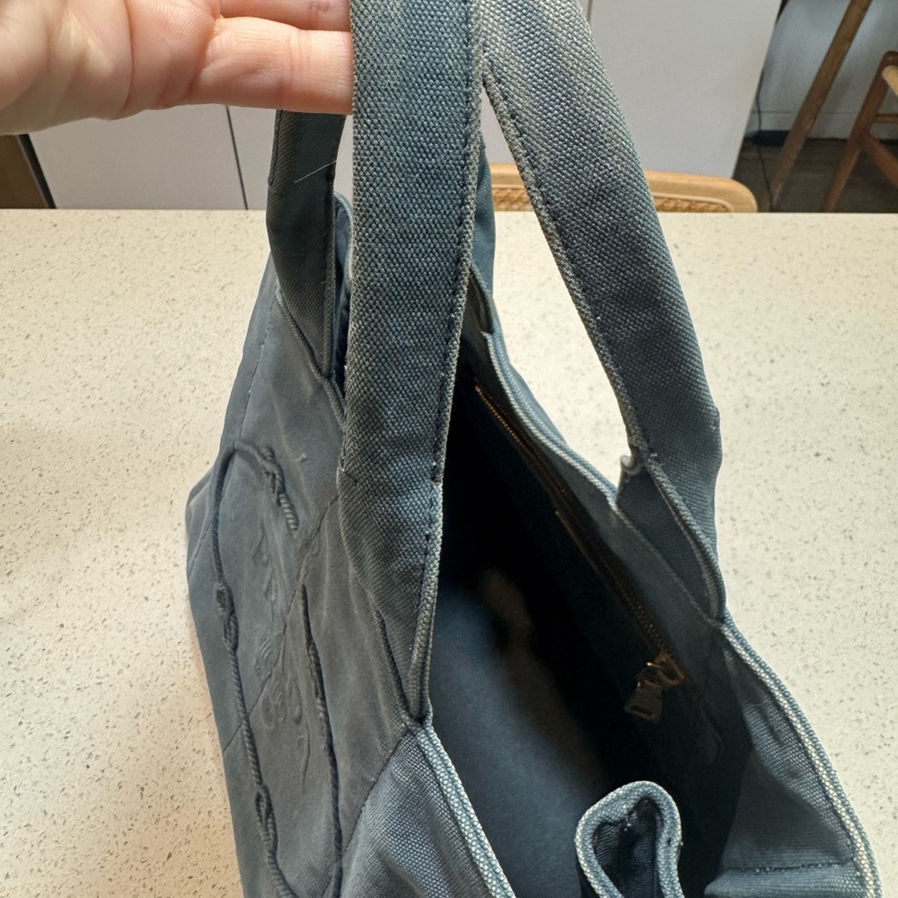 🛑 SOLD 🛑 Prada Blue Denim Canapa Tote Bag | Authentic Prada Logo Handbag COA - Picture 12 of 17